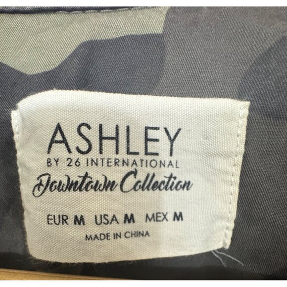 Ashley by 26‎ Intl Dowtown Camo Floral Embroidered Jacket Size M Coat Camouflage - Picture 8 of 10